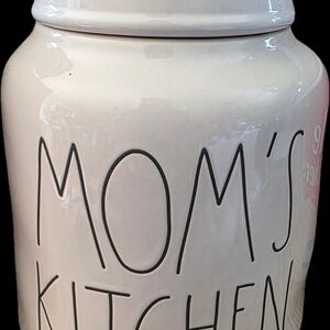 Rae Dunn Cream "Mom's Kitchen" Ceramic Canister - Cream